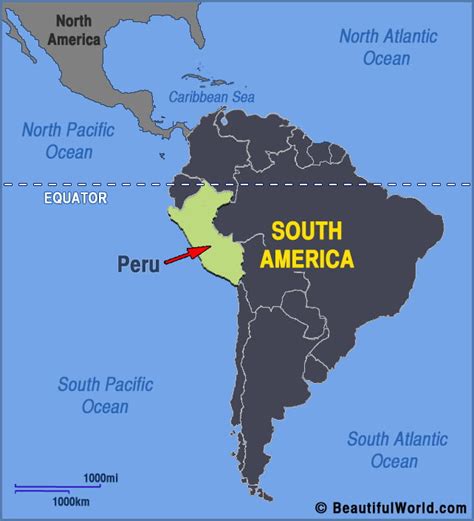 map of south america showing peru